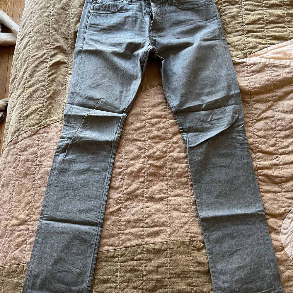 United Stock Dry Goods Chambray Gray Selvedge Jeans